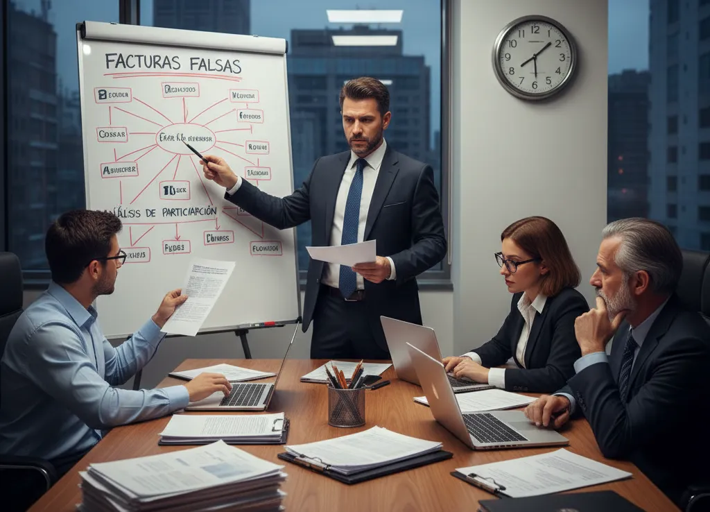 Cómo se determina participación de implicados por facturas falsas