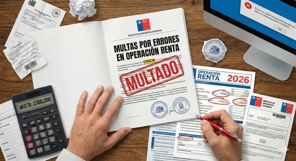 Multas por errores en Operación Renta: sanciones y riesgos.