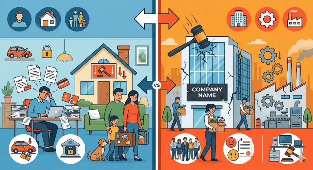 Insolvencia personal vs empresa: por qué no se tratan igual