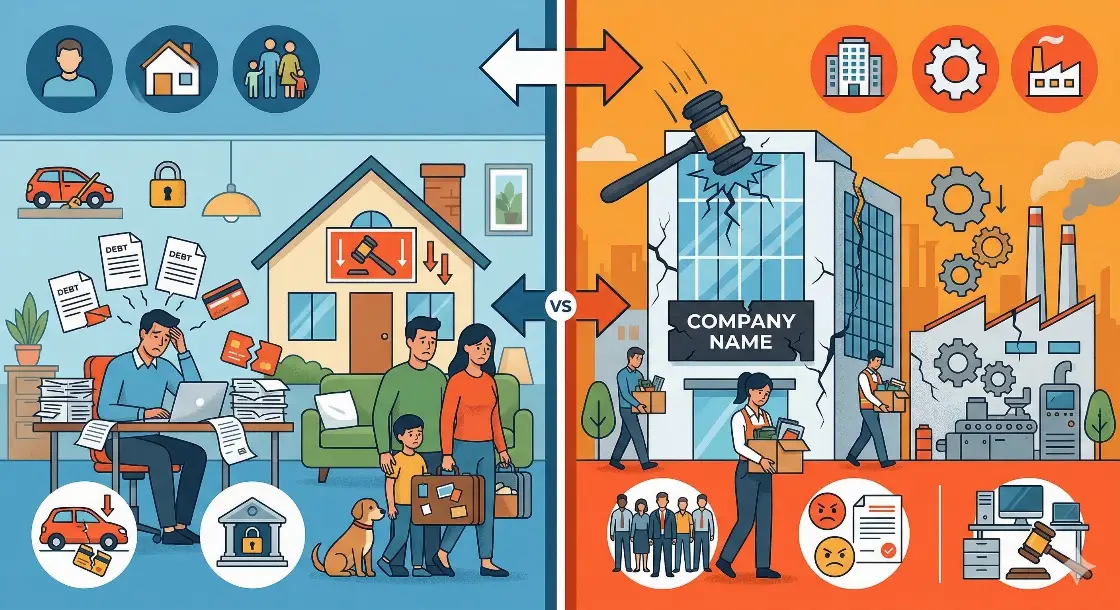 Insolvencia personal vs empresa: por qué no se tratan igual